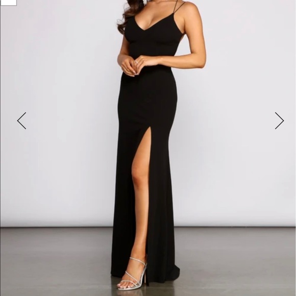 Windsor full length dress with slit - Picture 3 of 4